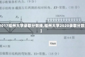 【2017福州大学录取分数线,福州大学2020录取分数线】