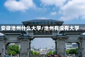 安徽池州什么大学/池州有没有大学