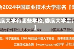 【娄底大学有哪些学校,娄底大学是几本】