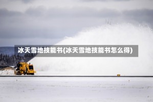 冰天雪地技能书(冰天雪地技能书怎么得)